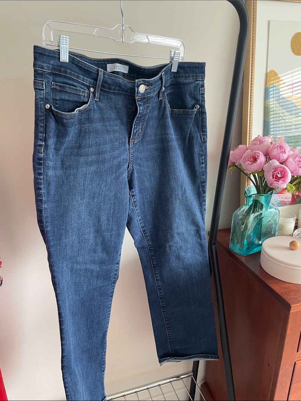 LOFT Dark Blue Boot cut Jeans